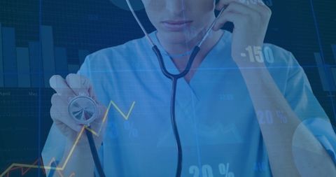 Caucasian Female Doctor Assessing Financial Health Data - Download Free Stock Images Pikwizard.com