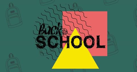 Colorful Back to School Design with Abstract Elements