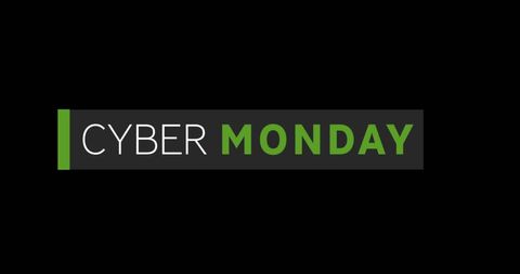Cyber Monday Sale Banner Design on Black - Download Free Stock Images Pikwizard.com