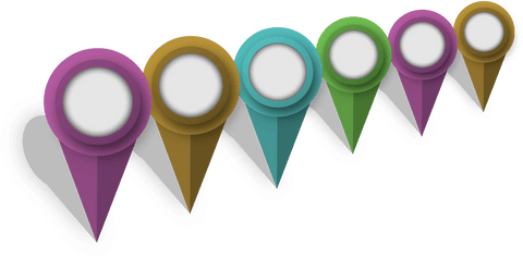Colorful Transparent Location Icons Vector Design - Download Free Stock Videos Pikwizard.com