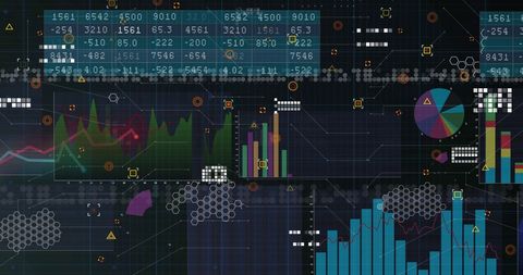 Financial Data Visualization with Dynamic Graphs and Charts - Download Free Stock Images Pikwizard.com