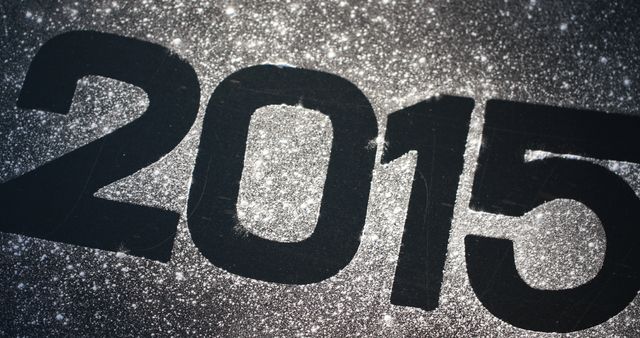 Glittery 2015 on Dark Background Gradation - Download Free Stock Images Pikwizard.com