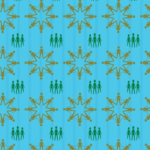 Abstract People Icons and Geometric Shapes Pattern on Transparent Background - Download Free Stock Videos Pikwizard.com