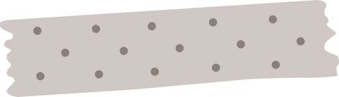 Transparent beige polka dot tape for crafting and design projects