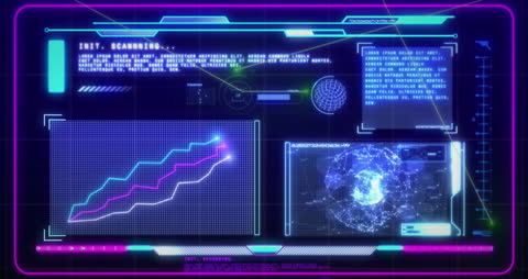 Digital Animated Network with Glowing Light Trails on Blue Background