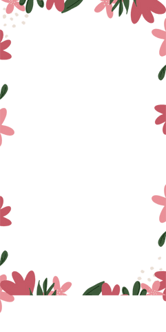 transparent floral border with pink flowers and green leaves - Download Free Stock Videos Pikwizard.com