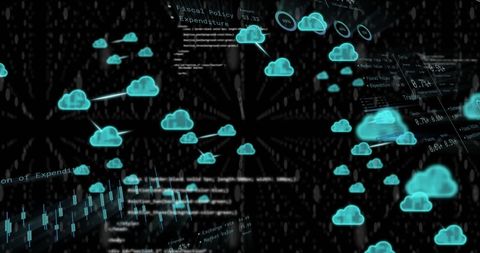 Digital Cloud Computing and Data Transfer Concept - Download Free Stock Images Pikwizard.com