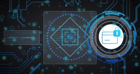 Digital Lock and Secure Data Processing Background - Download Free Stock Images Pikwizard.com