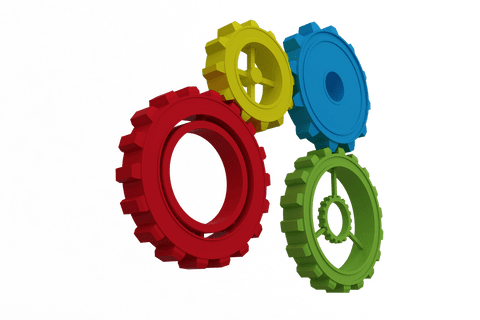 Vibrant Gear Cogs on Transparent Background for Industry Concept - Download Free Stock Videos Pikwizard.com