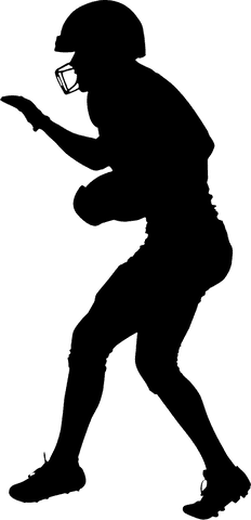 American Football Player Silhouette Holding Ball on Transparent Background - Download Free Stock Videos Pikwizard.com