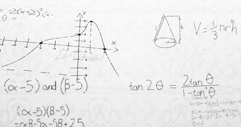 Mathematical Formulas and Graph Against White Background - Download Free Stock Images Pikwizard.com