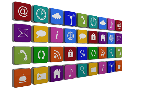 Transparent Digital Icons Grid Illustration for Interface Design - Download Free Stock Videos Pikwizard.com