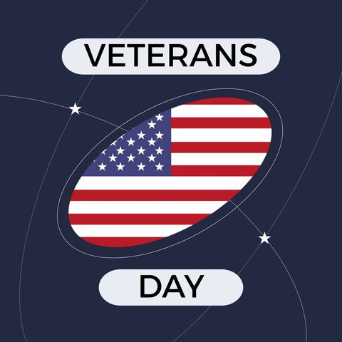 Patriotic Veterans Day Tribute with American Flag Featured - Download Free Stock Templates Pikwizard.com