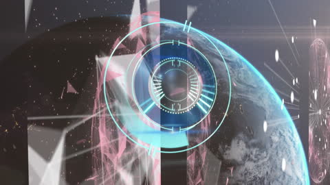 Futuristic Digital Globe with Network Connections and Data