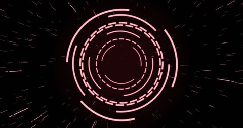 Futuristic Pink Digital Interface with Spinning Circles - Download Free Stock Images Pikwizard.com