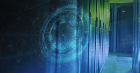 Digital Interface Overlay with Data Server Background in Futuristic Design - Download Free Stock Images Pikwizard.com