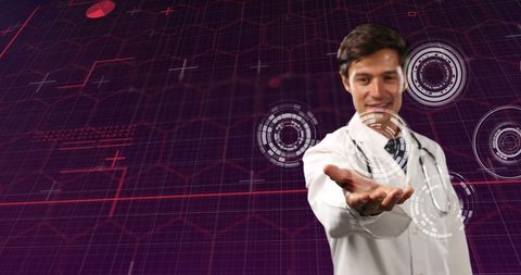 futuristic doctor interacting with digital medical interface - Download Free Stock Images Pikwizard.com