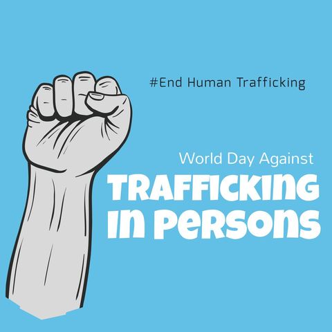 powerful hand raising awareness against human trafficking - Download Free Stock Templates Pikwizard.com