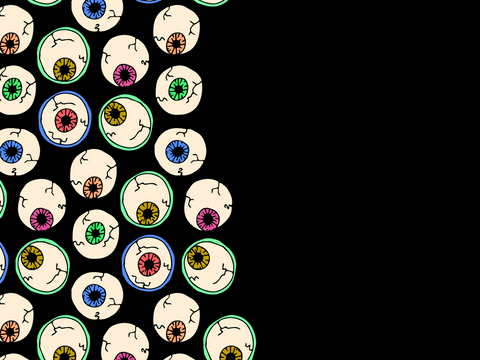 transparent colorful eyeballs with black copy space - Download Free Stock Videos Pikwizard.com