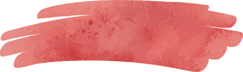 Watercolor red abstract brush stroke on transparent background