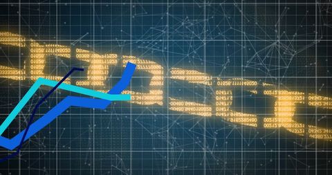 Digital Blockchain Data with Rising Graph Symbolizing Growth - Download Free Stock Images Pikwizard.com