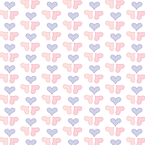Pattern of Overlaying Red and Blue Hearts, Cartoon Style - Download Free Stock Videos Pikwizard.com