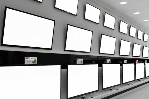 transparent led tv screens on modern shop display wall - Download Free Stock Videos Pikwizard.com