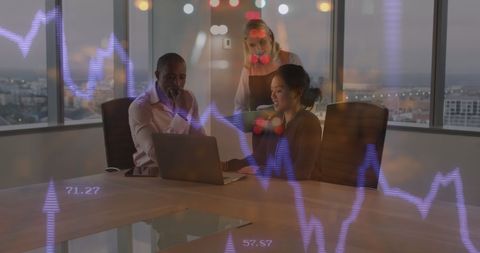 Diverse Business Team Analyzing Financial Data Performance