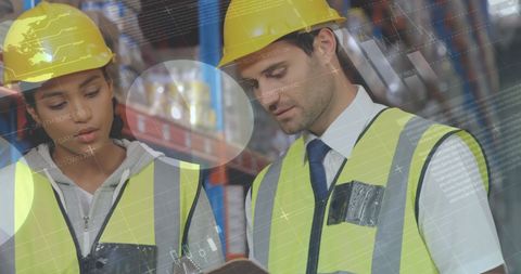 Warehouse Supervisors Analyzing Logistic Data - Download Free Stock Images Pikwizard.com