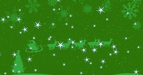 Christmas Night Sleigh Ride with Santa - Download Free Stock Images Pikwizard.com