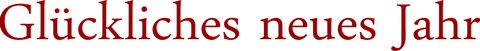 Glückliches Neues Jahr Text on Transparent Background