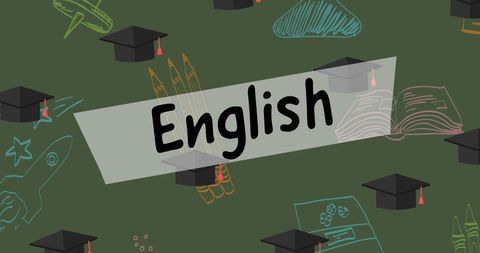 english language education with school icons digital design - Download Free Stock Images Pikwizard.com