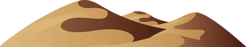 Minimalist Desert Dunes on Transparent Background