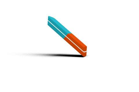 3d transparent dual-color eraser isolated - Download Free Stock Videos Pikwizard.com