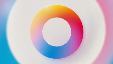 Vibrant Gradient Ring Rotating on Digital Canvas