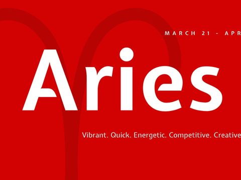 Bold Aries Zodiac Symbol Captures Fiery Energy - Download Free Stock Templates Pikwizard.com