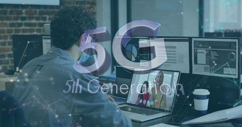 Business Professional on Video Call with 5G Network Concept - Download Free Stock Images Pikwizard.com