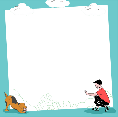 playing boy with dog and panel on transparent background for creative projects - Download Free Stock Videos Pikwizard.com