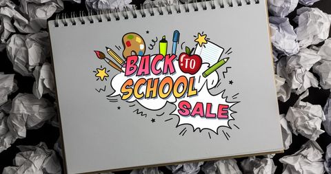 Vibrant Back to School Sale Concept Design Illustration