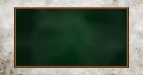 Blank Green Chalkboard against Textured Wall Background