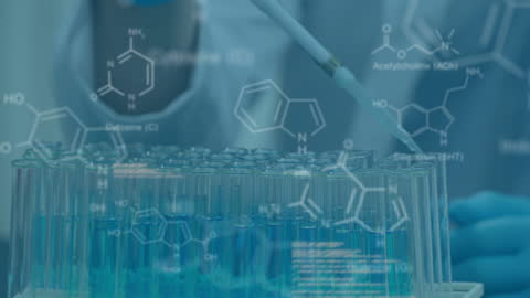 Research Scientist Analyzing Chemical Structures in Modern Laboratory