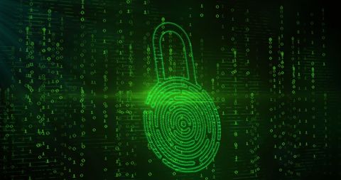 Digital Padlock with Binary Code for Online Security Concept - Download Free Stock Images Pikwizard.com