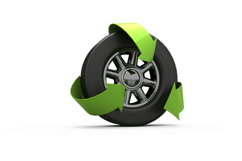 Eco-Friendly Tire with Green Arrows on Transparent Background - Download Free Stock Videos Pikwizard.com