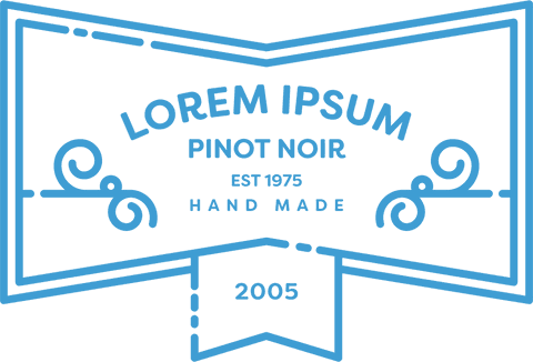 Elegant Blue Wine Label Design on Transparent Background Mockup - Download Free Stock Videos Pikwizard.com