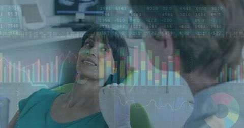 Dentist Consulting Patient in High-Tech Dental Clinic