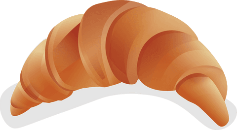 vector croissant illustration on transparent background - Download Free Stock Videos Pikwizard.com