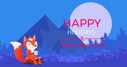 Festive Woodland Greeting with Cute Fox and Holiday Message - Download Free Stock Images Pikwizard.com