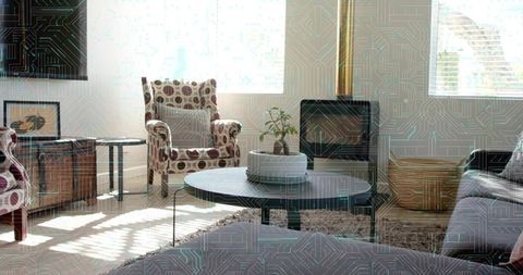 Cozy minimalist living room with modern design elements