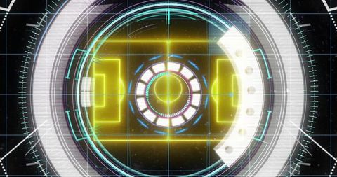 futuristic holographic interface with glowing elements - Download Free Stock Images Pikwizard.com