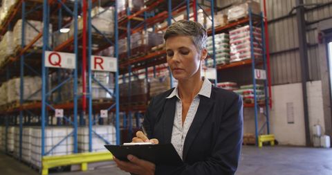 Senior Manager Conducting Inventory in Warehouse - Download Free Stock Images Pikwizard.com
